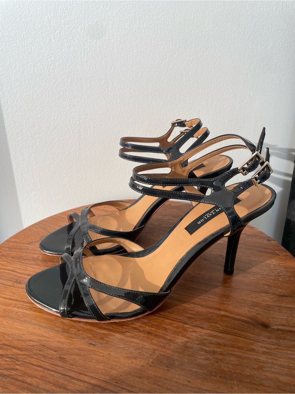 Ann Taylor Patent Strappy Heeled Sandals